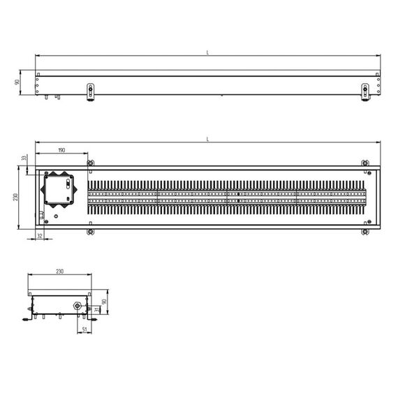 Carrera SE 230.1500.90 Electro 220, Ширина: 230, Висота: 90, Довжина: 1500, зображення 2